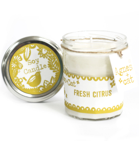 Bougie à la Cire de Soja 220gr - Agrumes