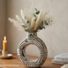 🤍 Vase rond “Donut” – Crème