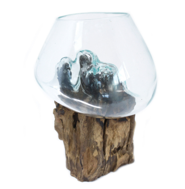 Vase en Verre Soufflé sur Racine - Large