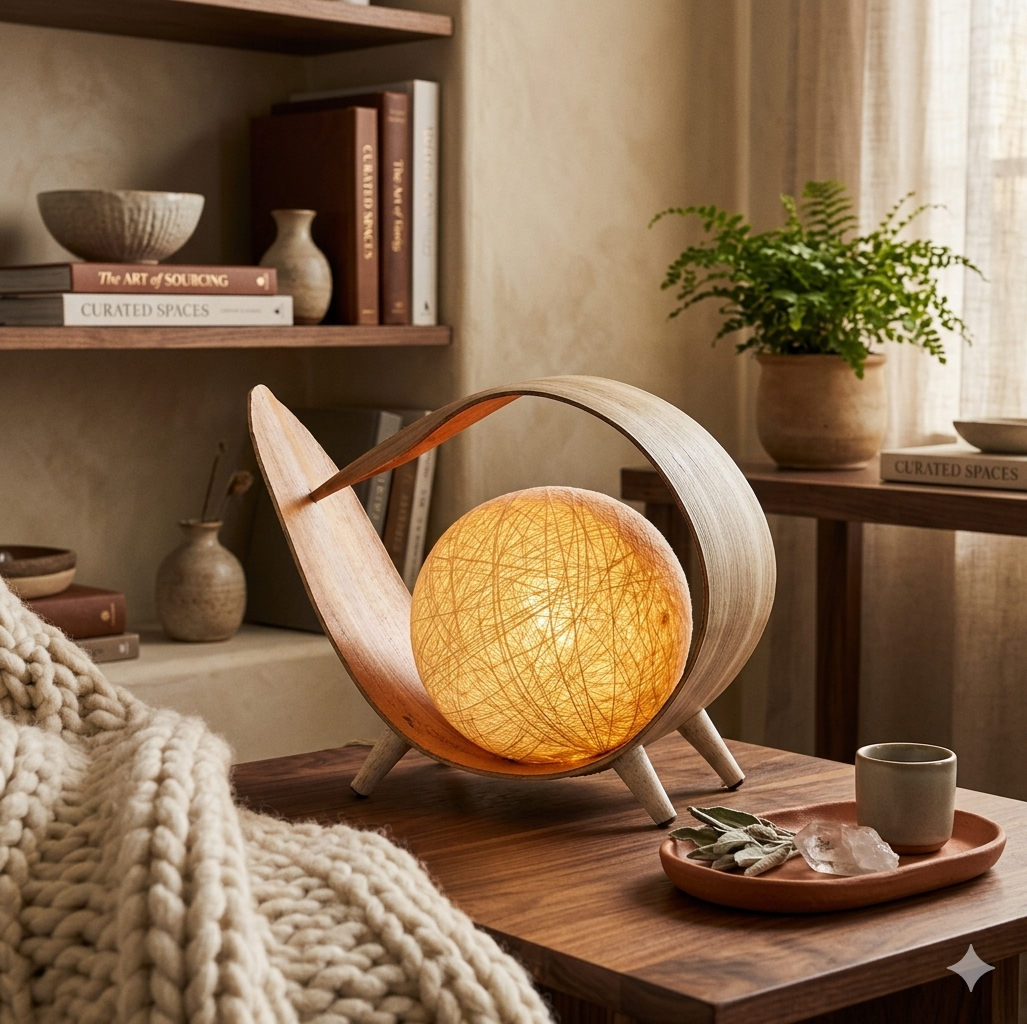 Lampe Naturelle en Noix de Coco
