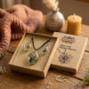 🌸 Bijoux Fleurs Pressées – Arbre de Vie «Hiver Éternel»