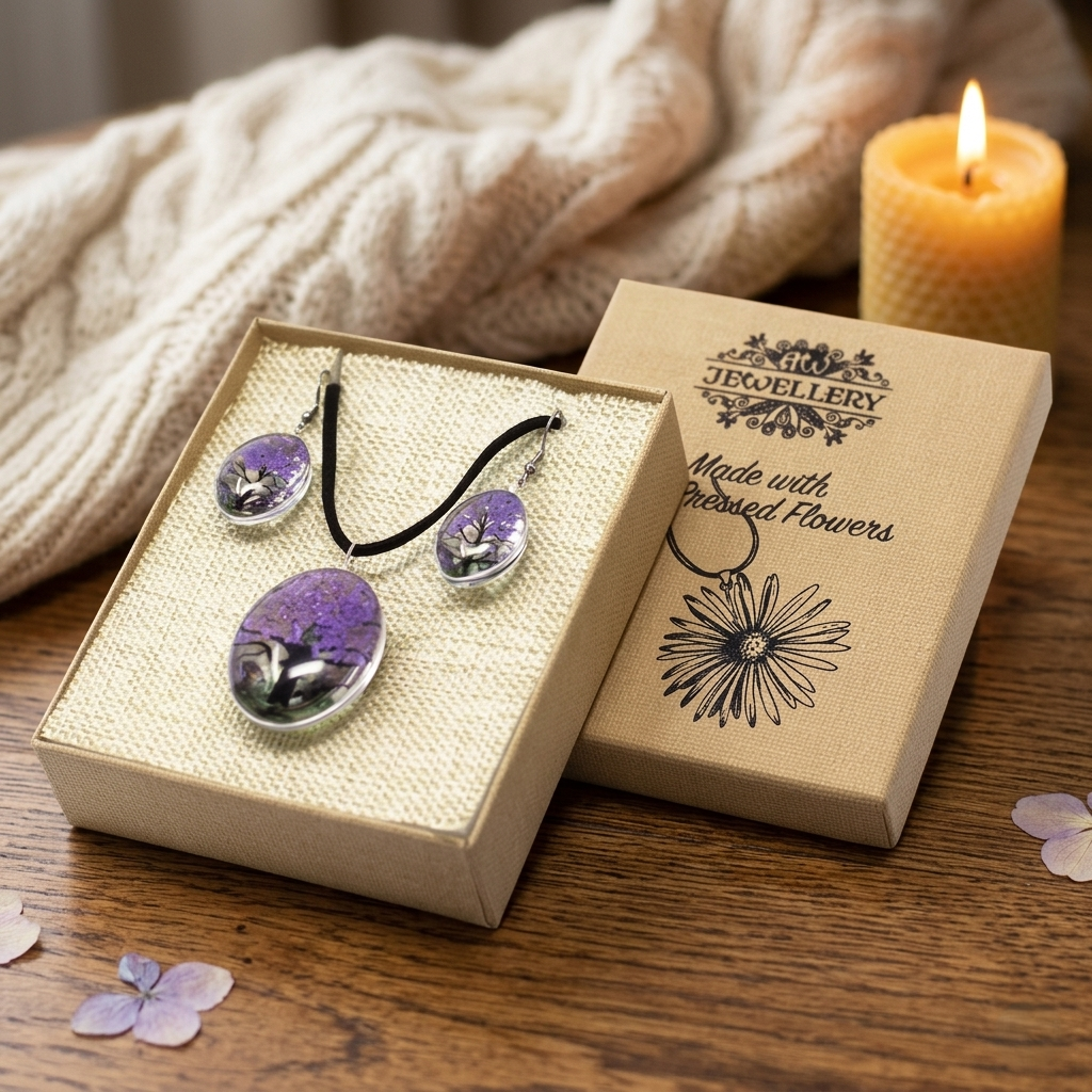 🌸 Bijoux Fleurs Pressées – Arbre de Vie « Tendresse de Sakura »